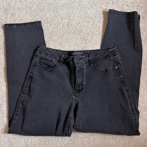 Santana Mid-Rise Black Jeans - Picture 1 of 3